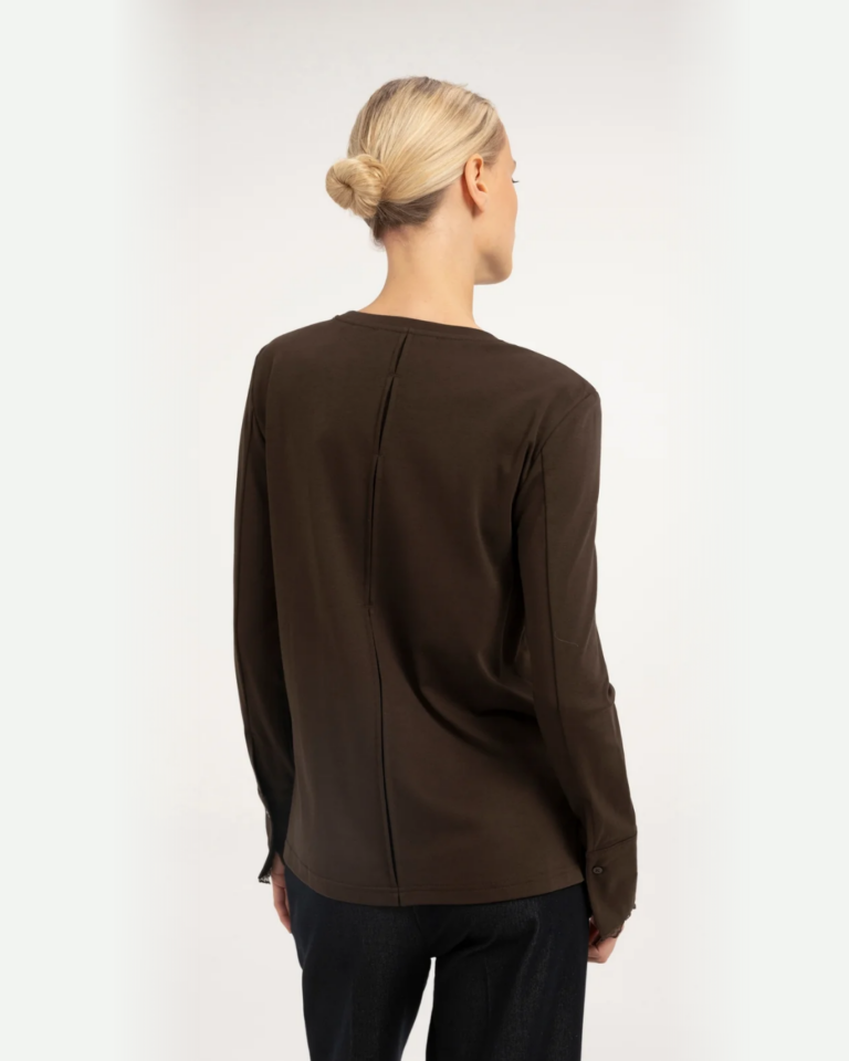 Jersey top met kanten manchetten yaya delicioso (2)