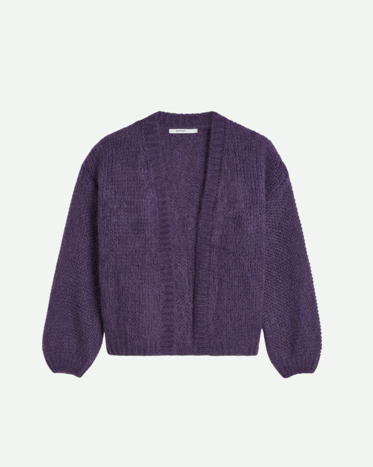 Oversized open vest summum paars