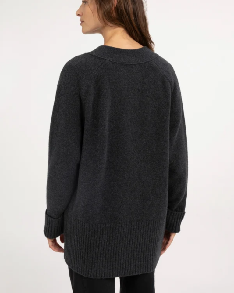 Vest Oversized Dark Anthracite Melange YAYA (2)