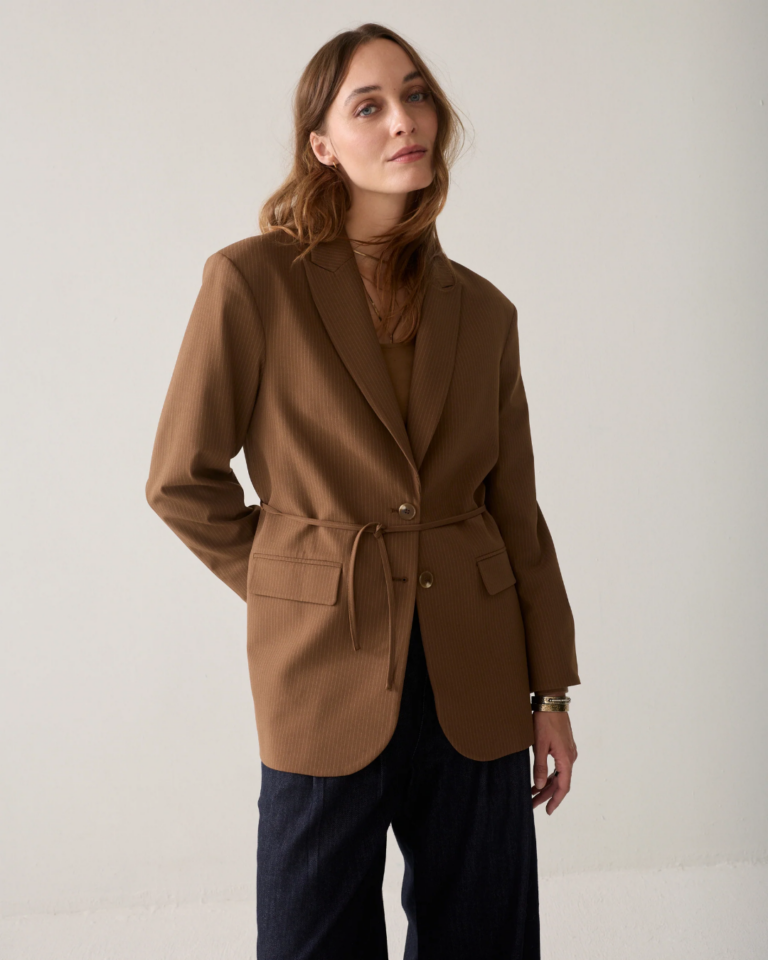 Wear-your-way blazer pinstripe summum bruin