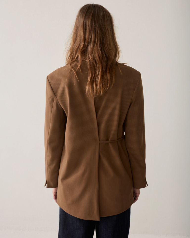 Wear-your-way blazer pinstripe summum bruin