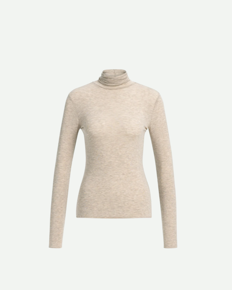 yaya Jersey coltop beige melange