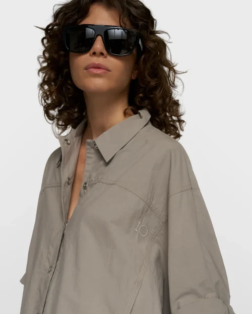 Jacket Crinkle Fog 10Days taupe