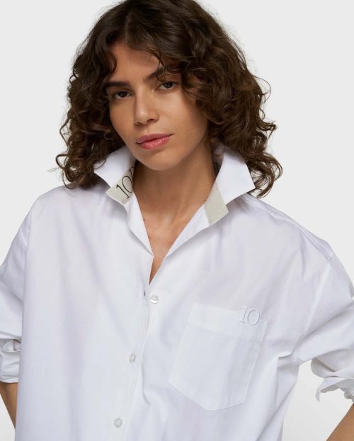 Blouse shirt white 10days 20-422-6203