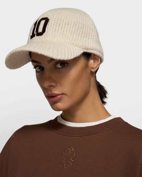 Baseball Cap Knit 10Days pearl ecru gebreid