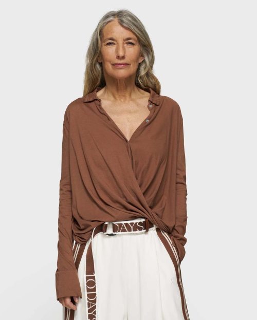 Blouse Wrap Truffle 10Days bruin