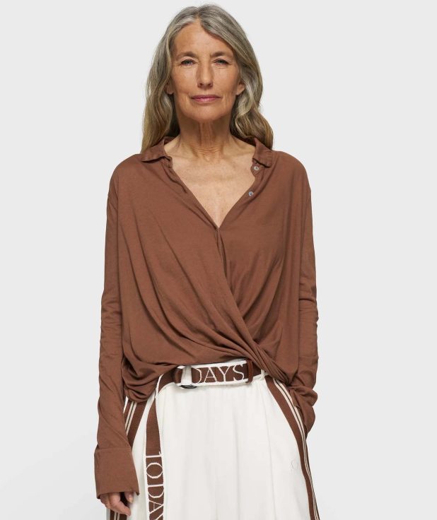 Blouse Wrap Truffle 10Days bruin