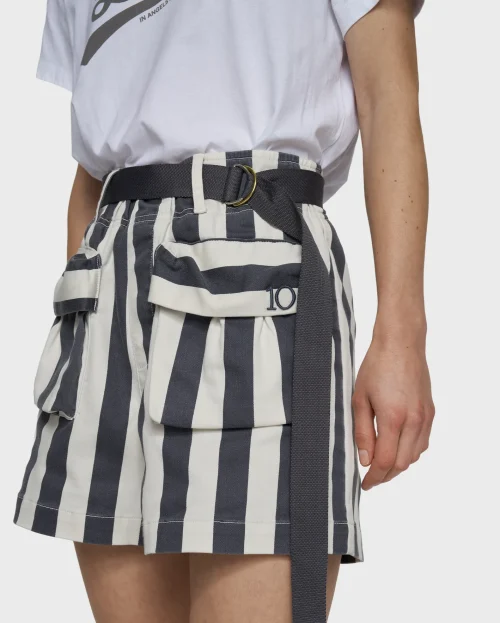 Short Stripes Utility 10Days blauw ecru