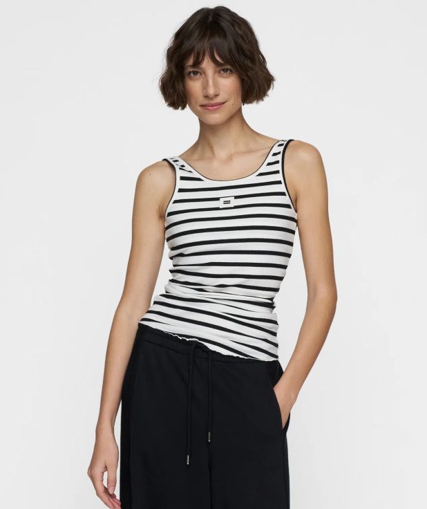 Top Ballet Stripes 10Days zwart ecru