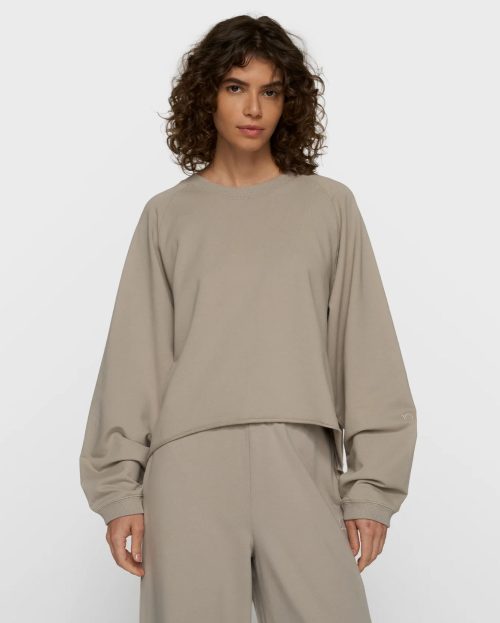 Sweater Raglan Fog 10Days groen grijs