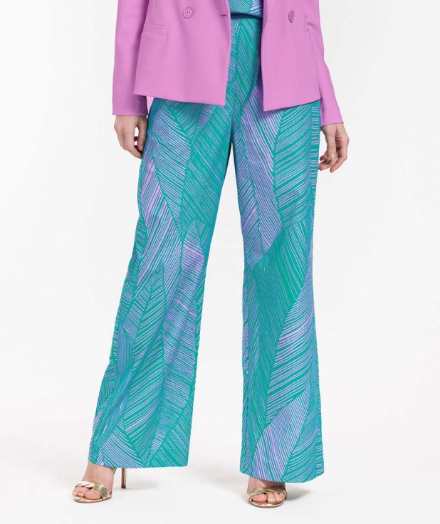 Broek Doro Poplin Studio Anneloes smaragd lila