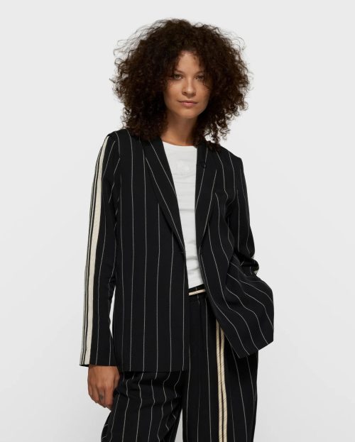 Blazer Pinstripe 10Days zwart