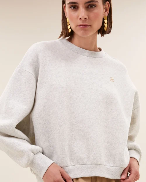 Logo Sweater Bibi Light Grey Melee By Bar
