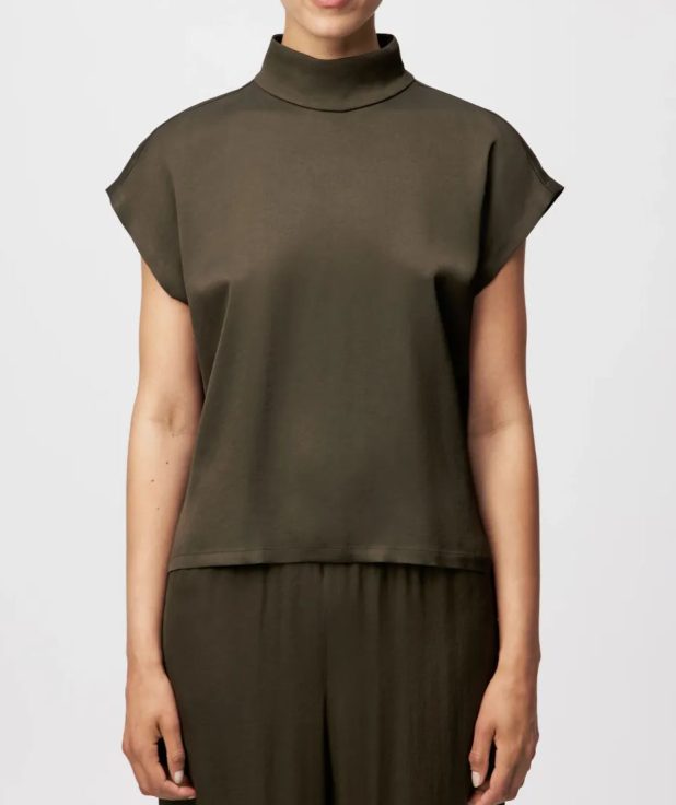 Blouse Alaria Green Drykorn satin