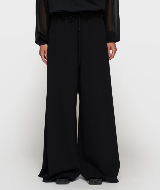 Jogger Wide Leg Black 10Days zwart