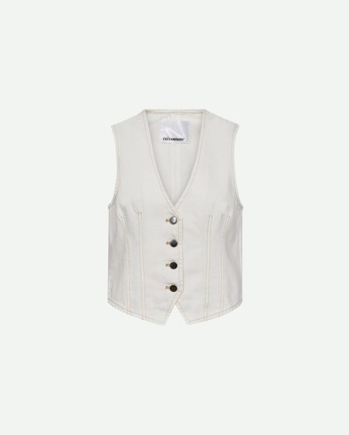 gilet bernetta ecru denim co'couture 40034