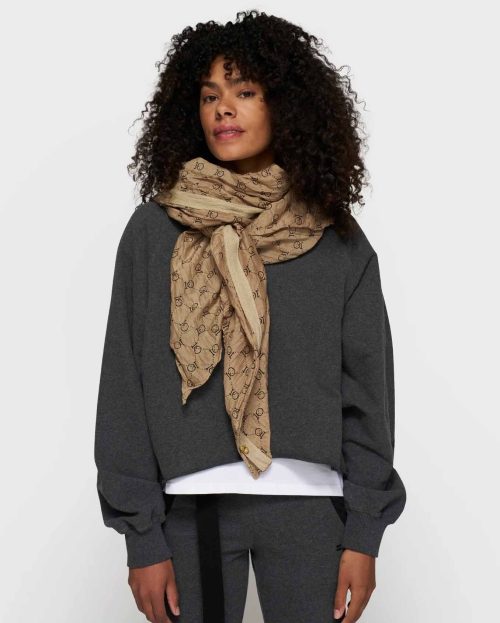 Scarf Monogram Earth 10Days groen beige