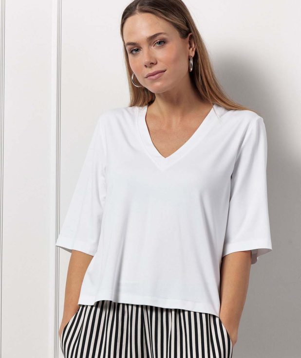 T-shirt Fiore wit Studio Anneloes