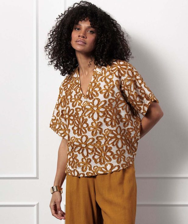 Top Katinka Flower Honey Studio Anneloes geel kit