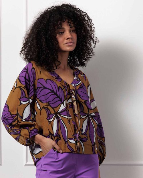 Blouse Lola Flower Studio Anneloes honey purple