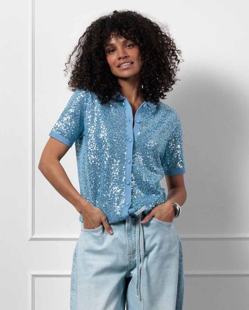Shirt Petra Mid Blue Studio Anneloes blauw