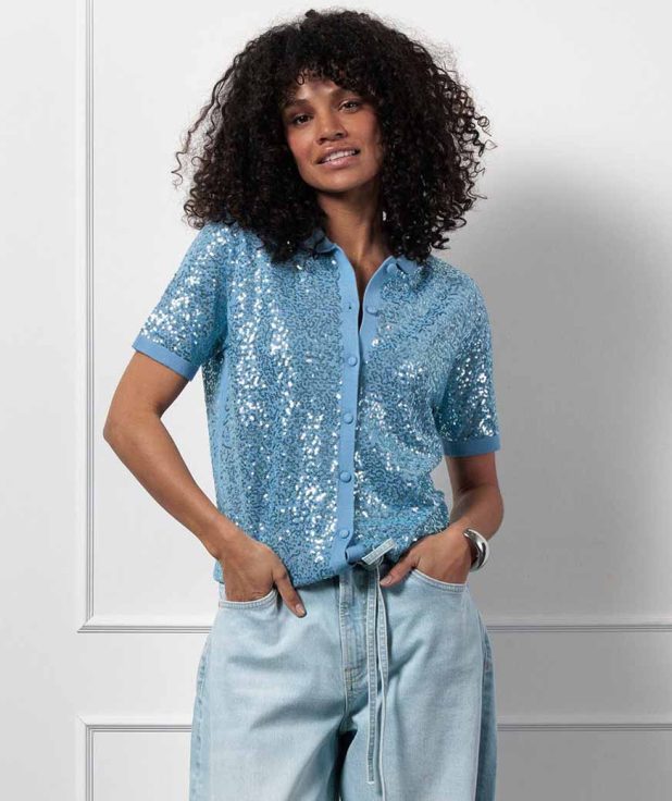 Shirt Petra Mid Blue Studio Anneloes blauw