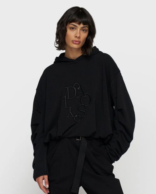 Hoodie Pleated Balloon 10Days zwart