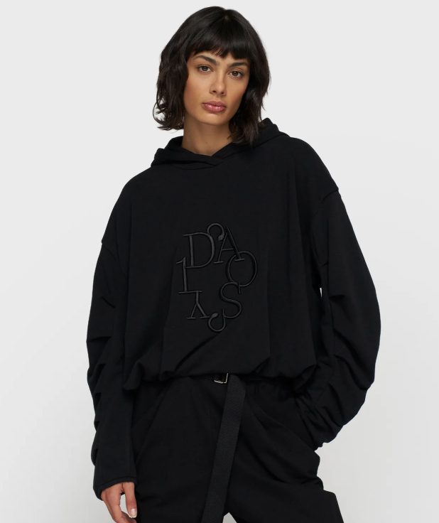 Hoodie Pleated Balloon 10Days zwart