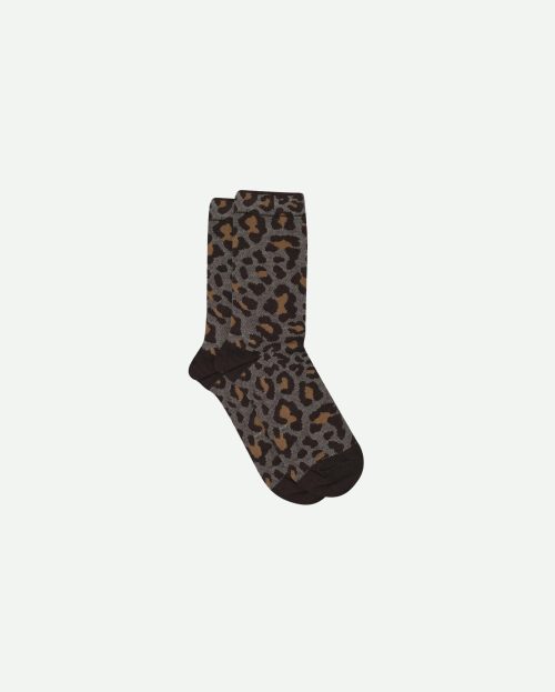 Sokken linea panter print mp denmark bruin