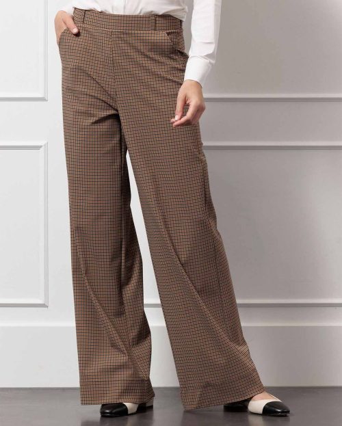 Broek Lexie Check Latte Studio Anneloes