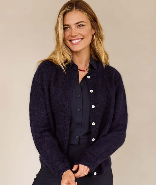 Vest Bibi Dark Blue Studio Anneloes blauw mohair