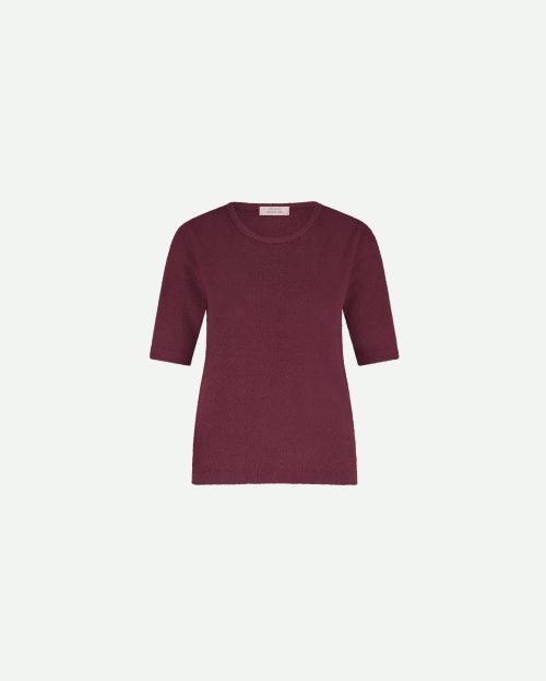 Trui felicia soft bordeaux rood studio anneloes
