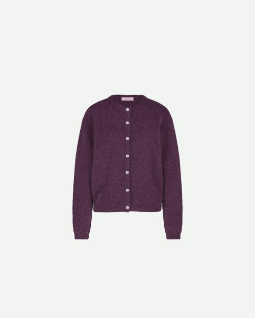 Bibi mohair vest blackberry paars studio anneloes