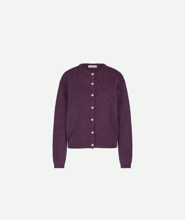 Bibi mohair vest blackberry paars studio anneloes