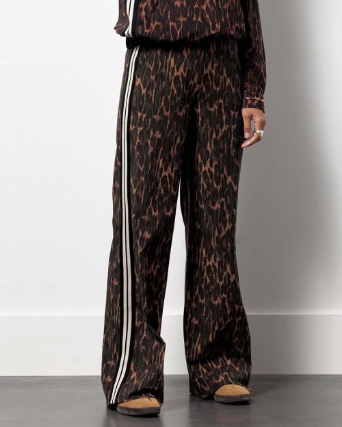 Broek Trainer Animal Studio Anneloes bruin leopard