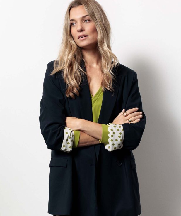 Blazer Dokus Dark Blue Studio Anneloes blauw stip