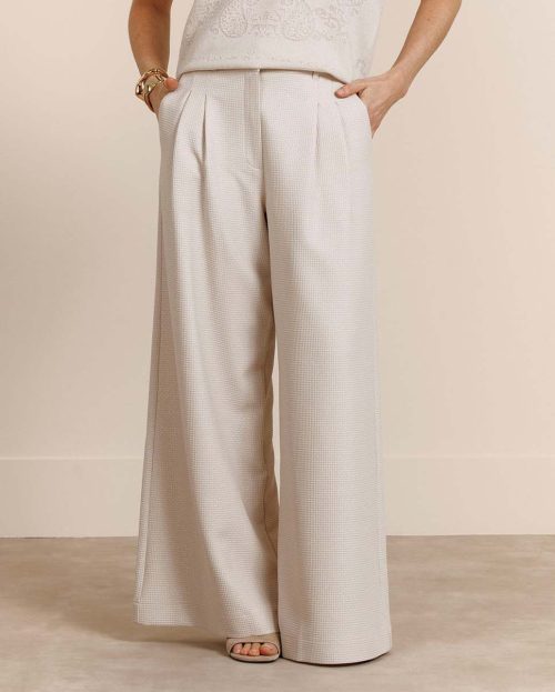 Pantalon Sky Waffle Kit Studio Anneloes ecru