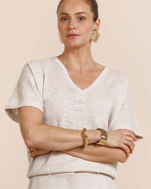 Top Robin Paisley Studio Anneloes ecru kit