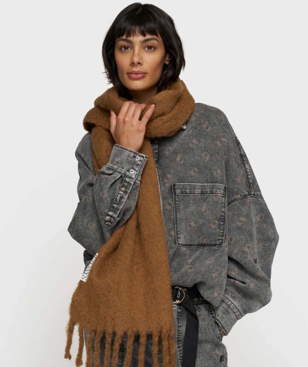 Scarf Think Brushed Suede 10Days bruin