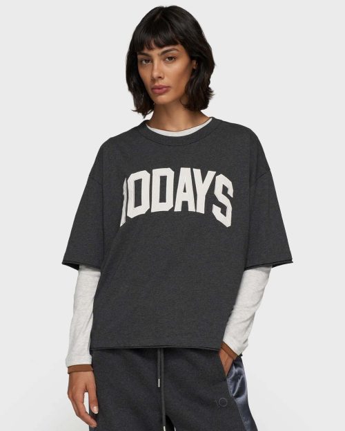 T-shirt Baseball Antra 10Days grijs