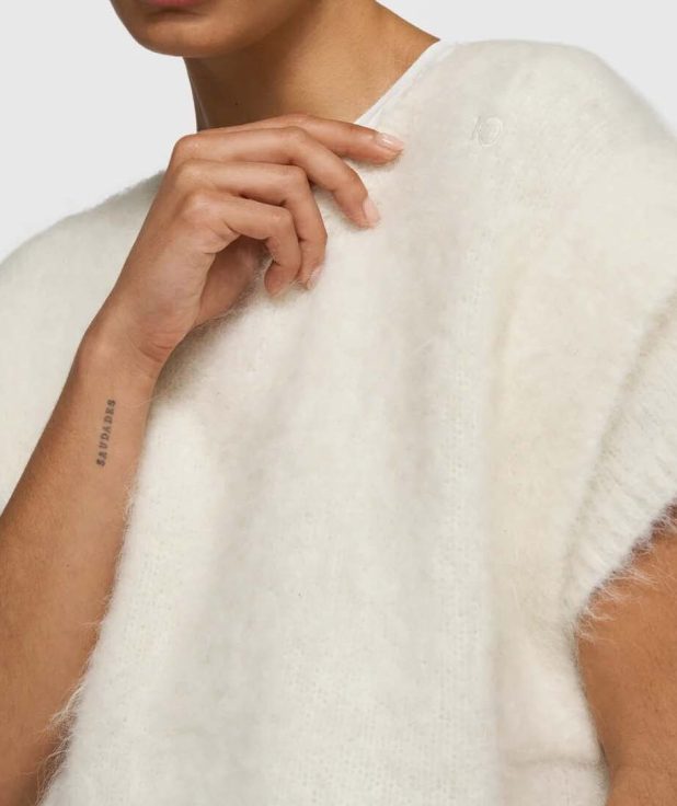 Trui Sleeveless Knit 10Days ecru hairy