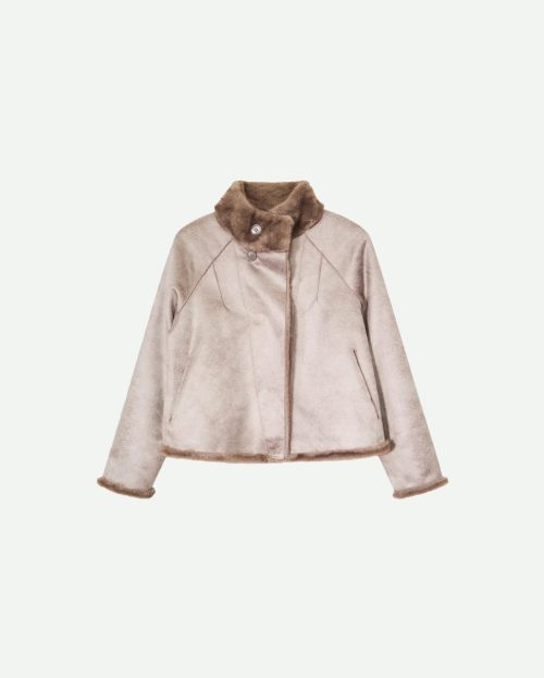 Jacket Mallow Faux Mink Studio AR pebble