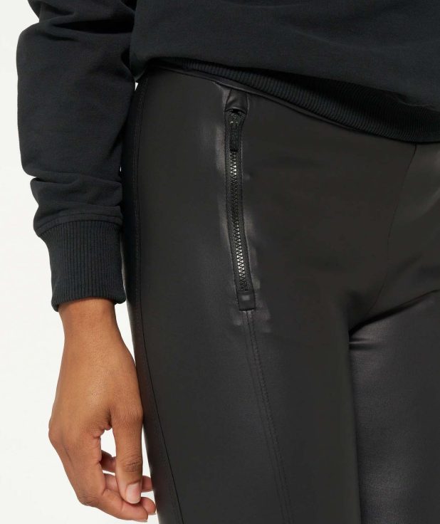 1Legging Zipper Zwart 10Days Leahter