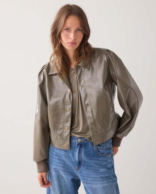 Jacket Laque Dark Camo Summum groen