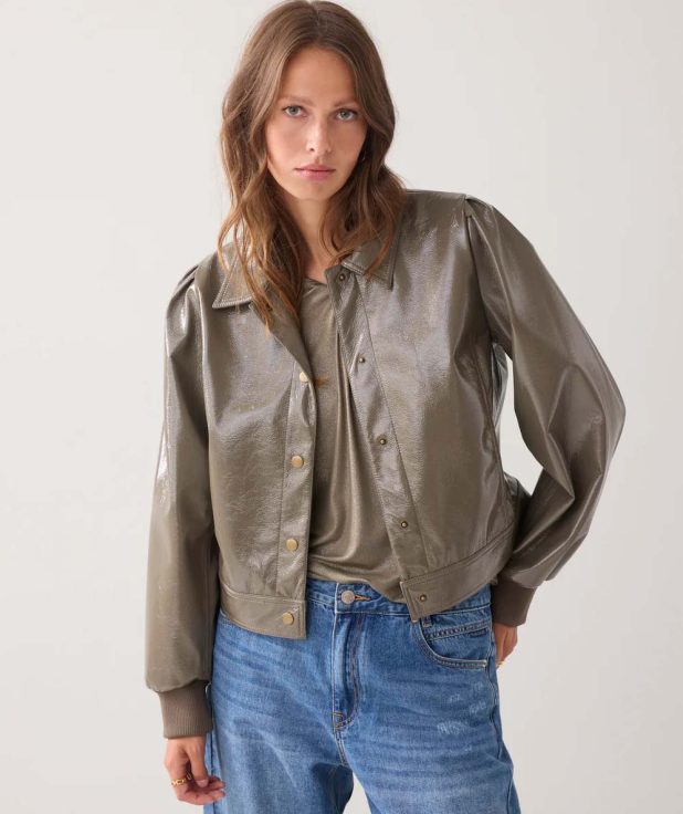 Jacket Laque Dark Camo Summum groen