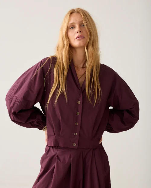 Jacket Taft Bordeaux Summum rood