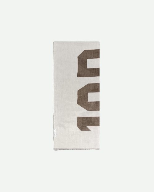 Scarf Ecru 10Days bruin rechthoek