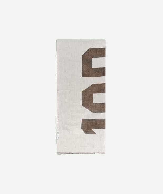 Scarf Ecru 10Days bruin rechthoek