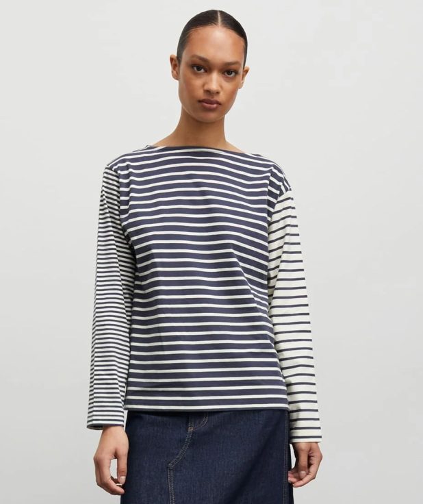 Shirt Soft Single Mads Norgaard zwart vanilla
