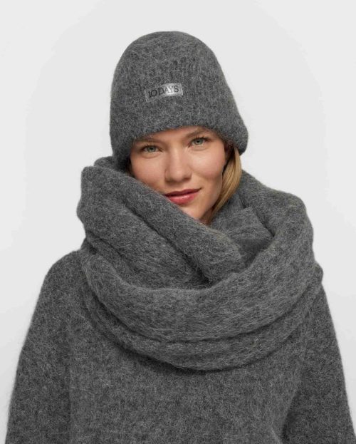 Shawl Hairy Knit Antra 10Days grijs